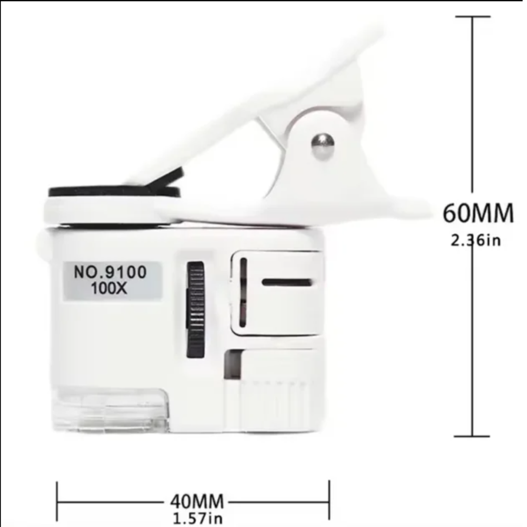 Microscopio clip para celular – 60x - Imagen 4
