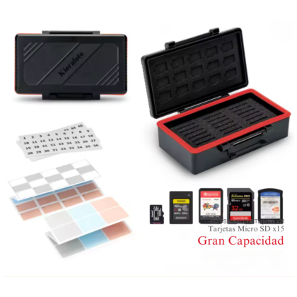 Tarjetero 21SD+15MicroSD resistente a humedad