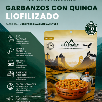 Garbanzos con Quinoa Liofilizado | Comida para Camping