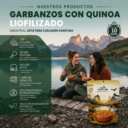 Garbanzos con Quinoa Liofilizado | Comida para Camping